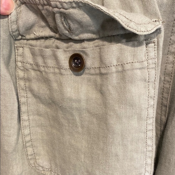 C&C California Joggers Linen Pockets Khaki Olive Green Size Small - Picture 7 of 12
